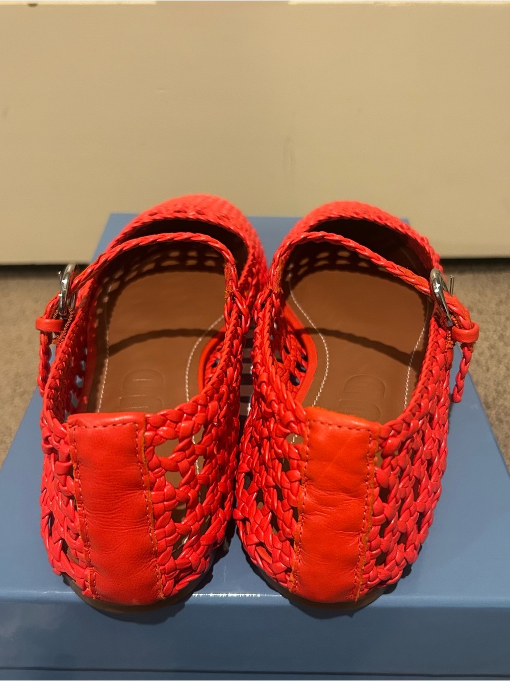 NWT Staud Nell Mary Jane Flats | Wild Poppy - Picture 5 of 12
